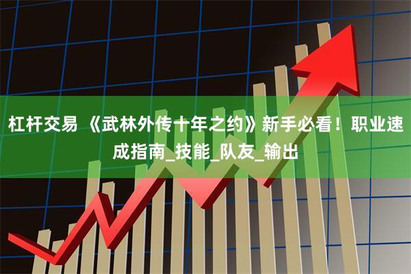 杠杆交易 《武林外传十年之约》新手必看！职业速成指南_技能_队友_输出