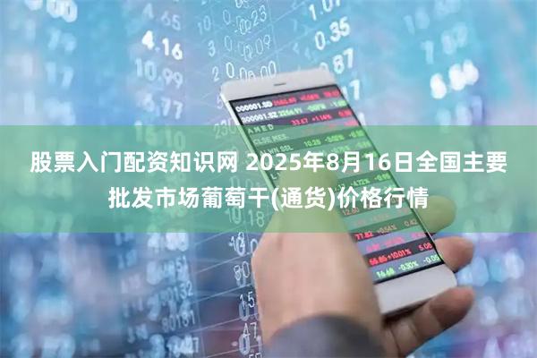 股票入门配资知识网 2025年8月16日全国主要批发市场葡萄干(通货)价格行情
